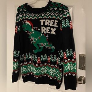 Ugly Christmas Sweater Tree Rex Adult Holiday Christmas Sweater Size L NWOT